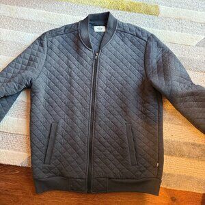 Marine Layer Black Quilted Bomber Jacket